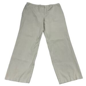 Chico’s Women Stretch White Jeans Straight Leg Flat Hook and Eye Closure Size 3